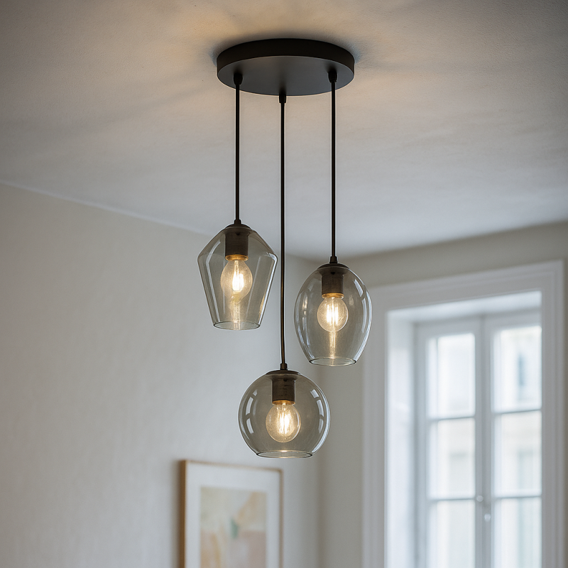 Design függőlámpa fekete, Lazaro