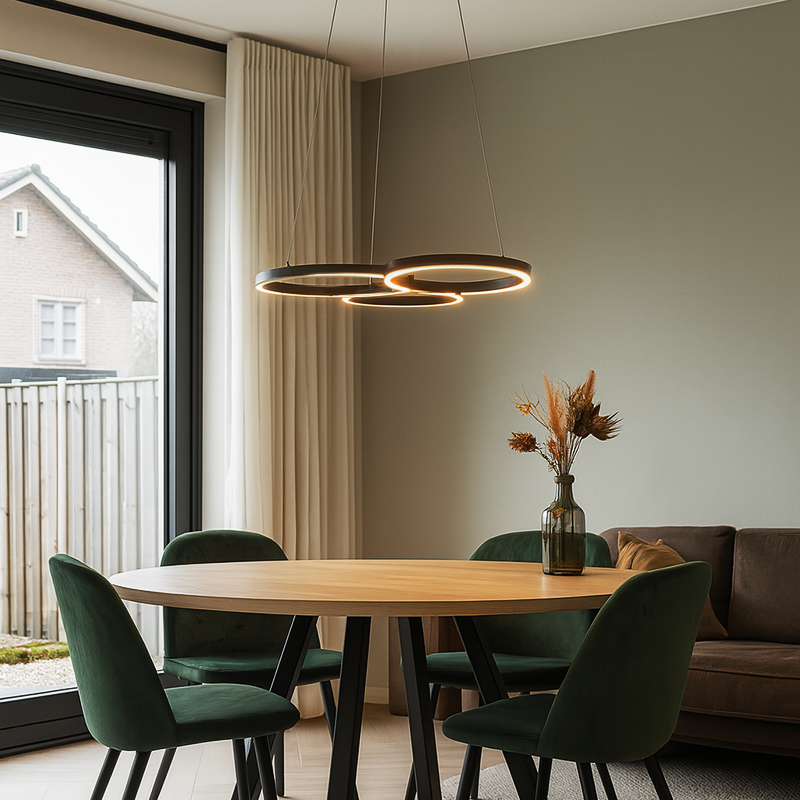 Design függőlámpa fekete, Thalia, 36 W, 2700 K LED, 3 fokozatban szabályozható Design függőlámpa fekete, Thalia, 36 W, 2700 K LED, 3 fokozatban szabályozható