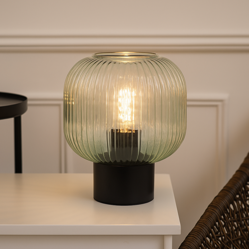 Design asztali lámpa zöld, Charlois, kapcsolóval Design asztali lámpa zöld, Charlois, kapcsolóval