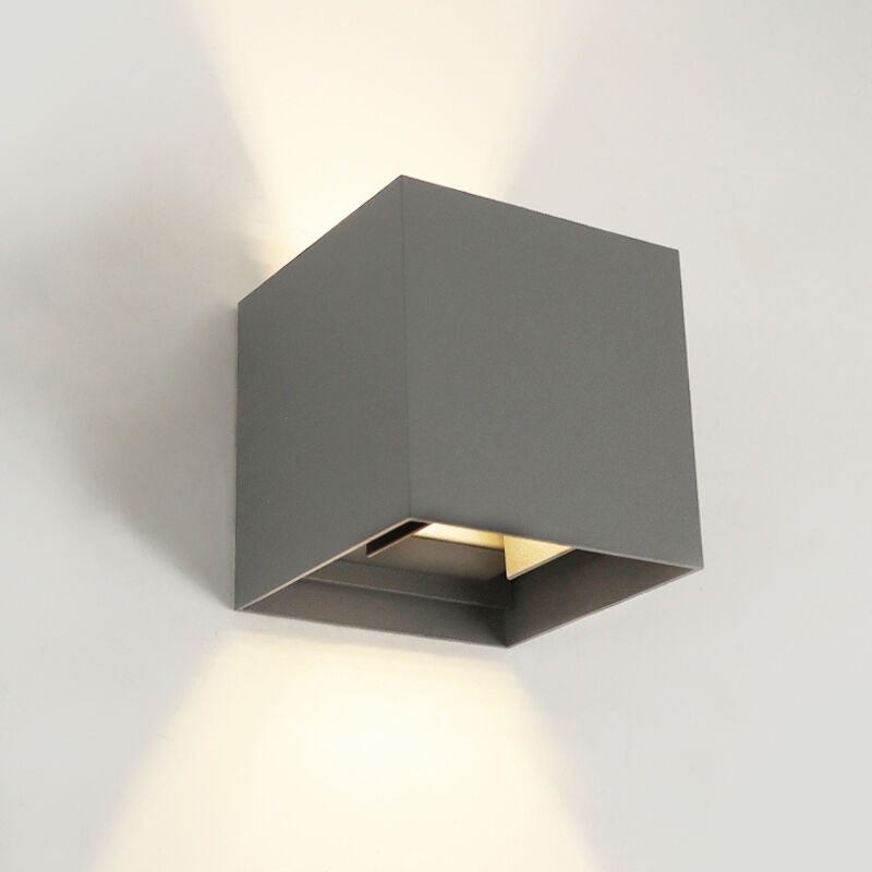 Retro fel le fali lámpa antracit, Dion, 6 W, 3000 K LED, IP65