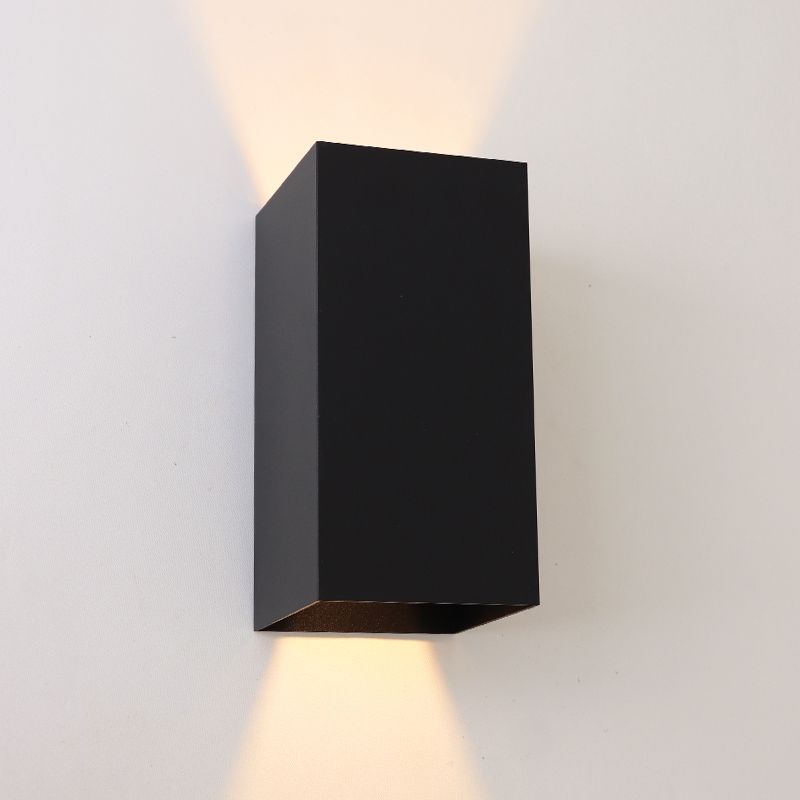 Retro fel le fali lámpa fekete, Dion, 6 W, 2700 K LED, IP54 Retro fel le fali lámpa fekete, Dion, 6 W, 2700 K LED, IP54