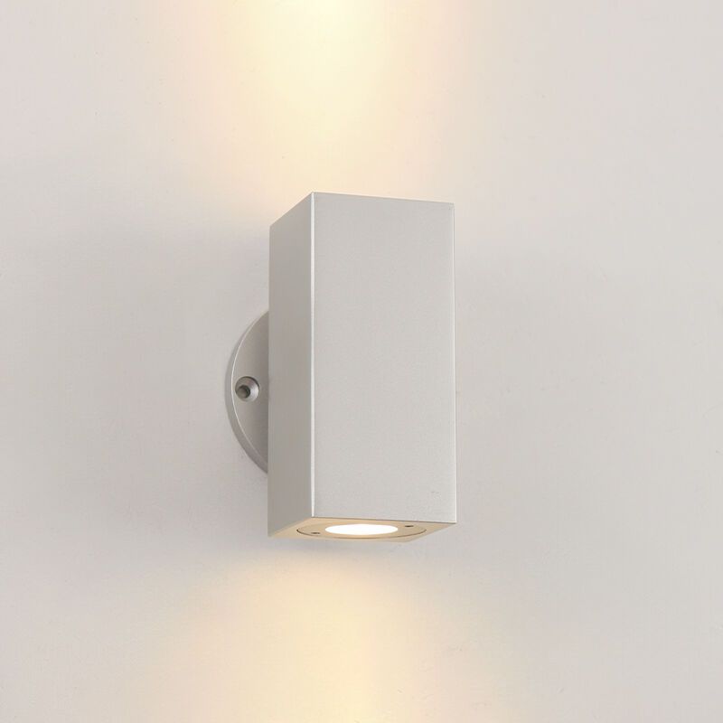 Alumínium fel le fali lámpa ezüst, Rudy, 6 W, 2700 K LED, IP44