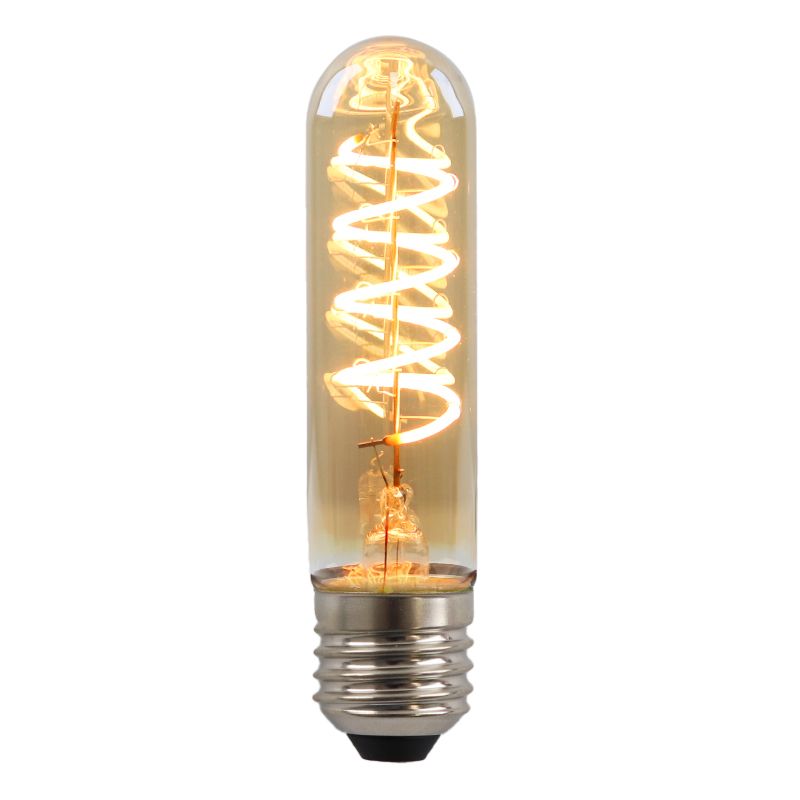 Szabályozható E27 Olucia LED csőlámpa Damien, borostyánszínű, 4W, 2200K