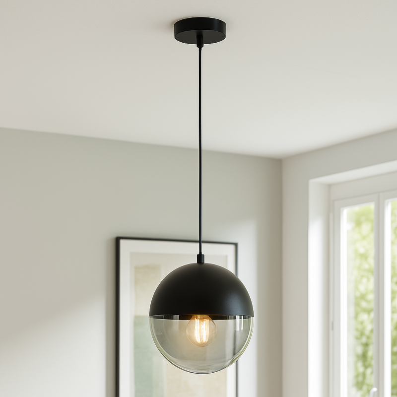 Design függőlámpa szürke, Nalini