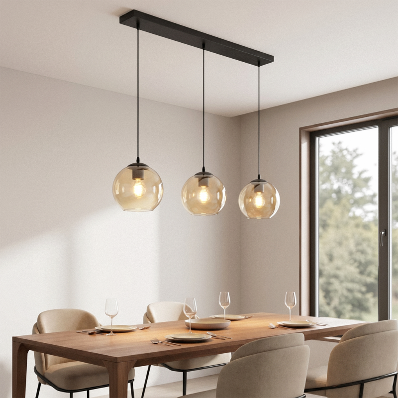 Design függőlámpa borostyán, Giada