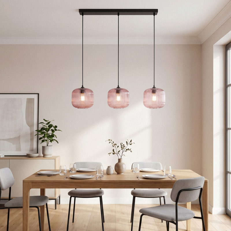 Design függőlámpa rózsaszín, Charlois