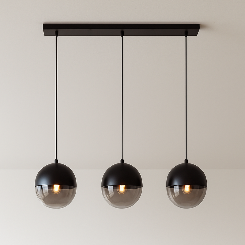 Design függőlámpa fekete, Nalini