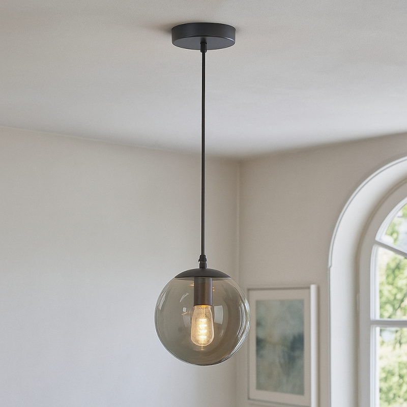 Design függőlámpa fekete, Dolf