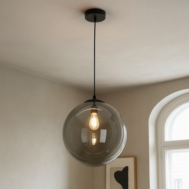 Design függőlámpa szürke, Dolf