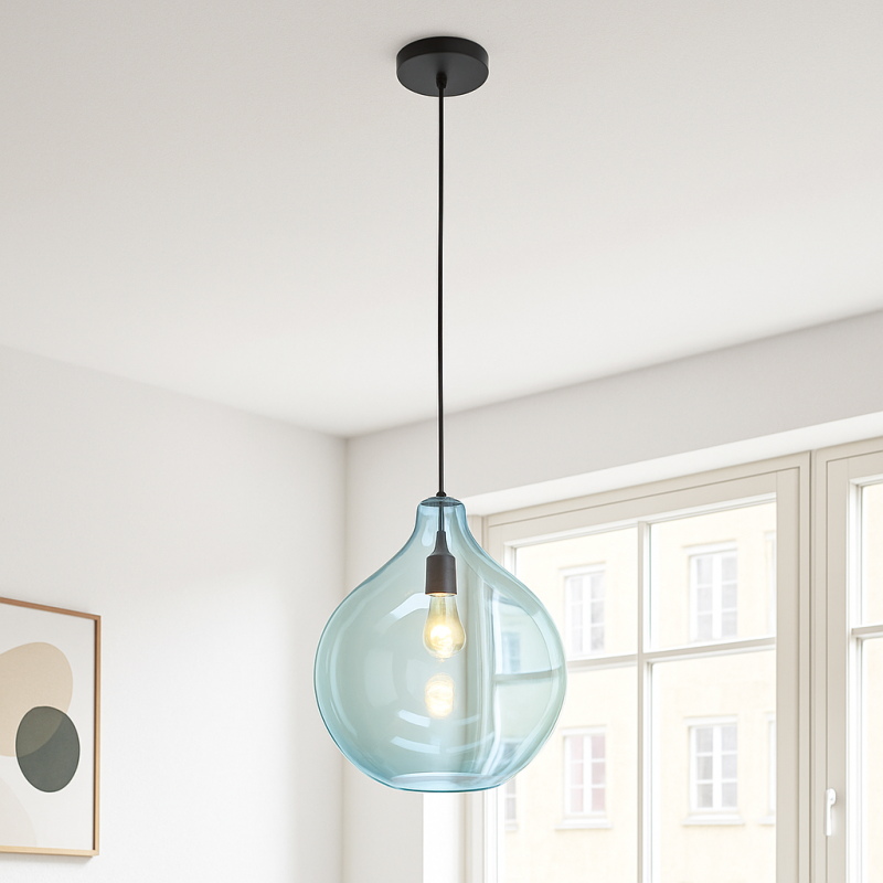 Design függőlámpa kék, Cees