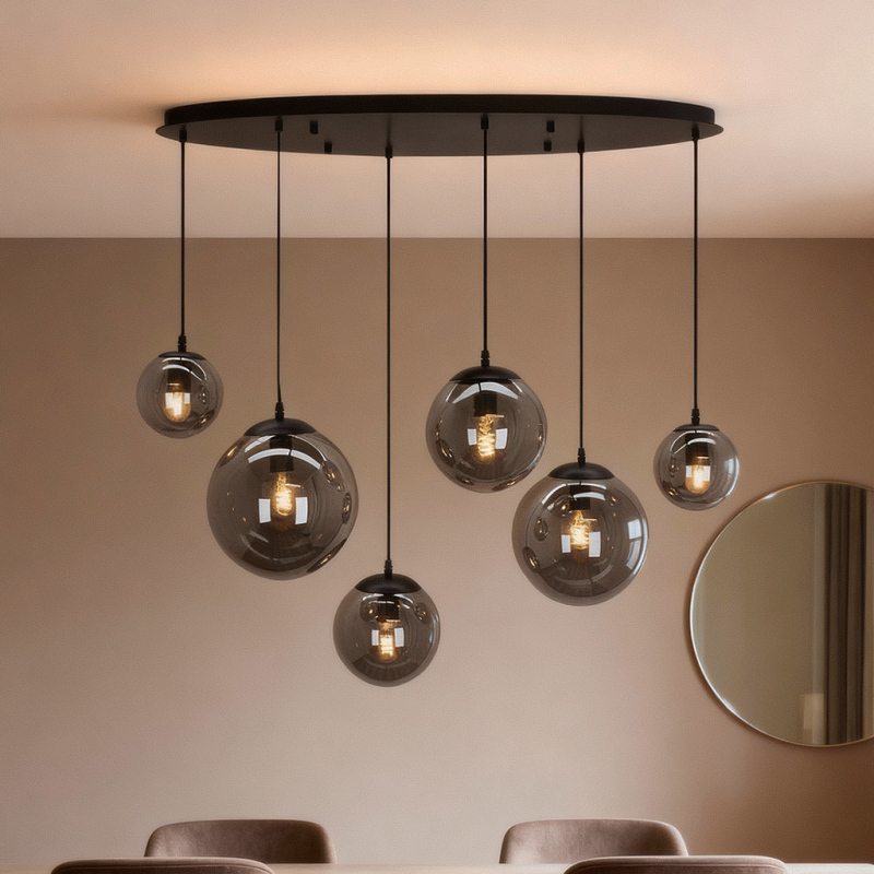 Design függőlámpa szürke, Dolf