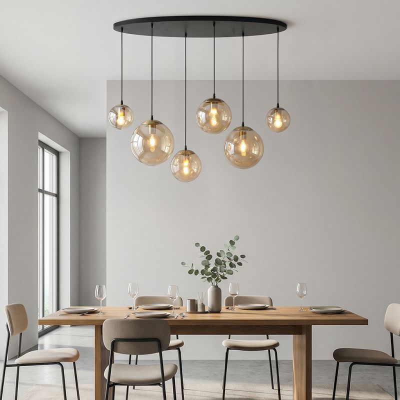 Design függőlámpa borostyán, Dolf