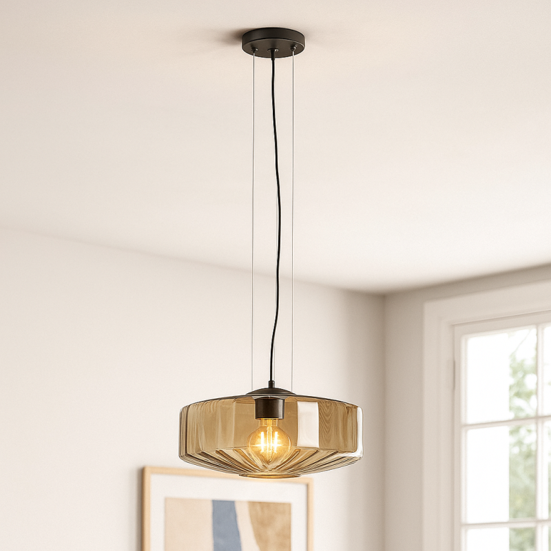 Design függőlámpa borostyán, Sevda