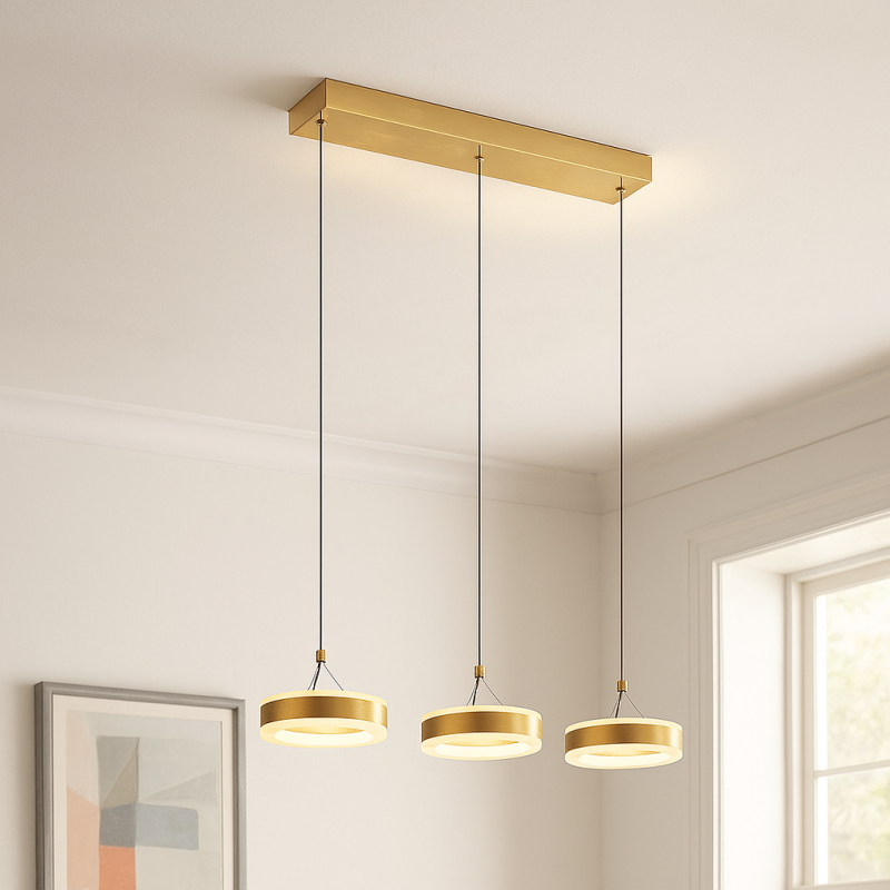 Design függőlámpa sárgaréz, Lava, 56 W, 3000 K LED