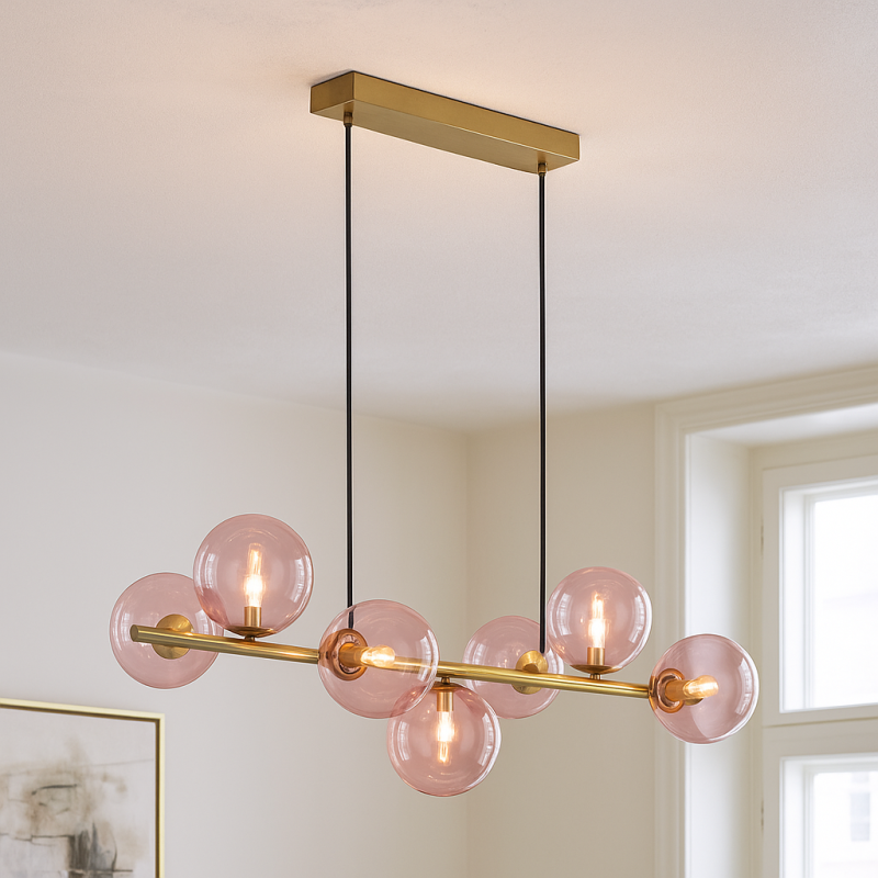Design függőlámpa sárgaréz, Remo