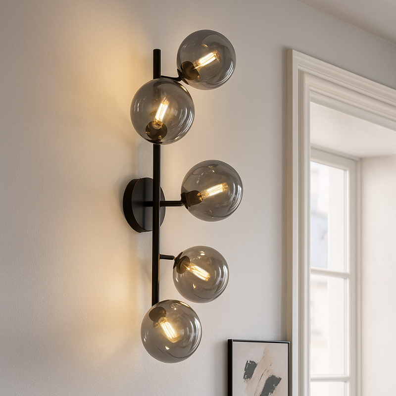 Design fali lámpa szürke, Remo