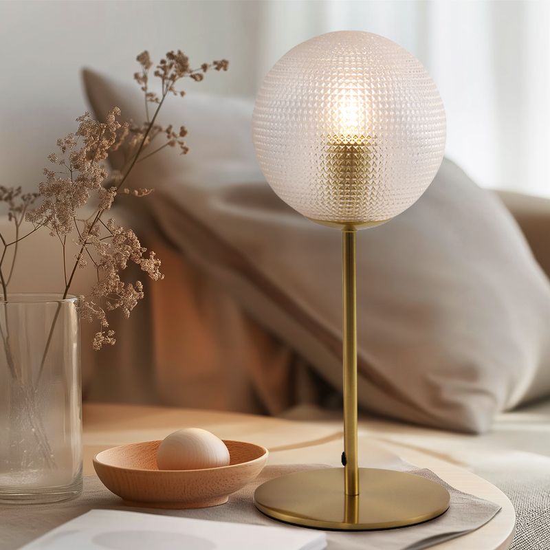 Klasszikus asztali lámpa átlátszó, Johnson, kapcsolóval