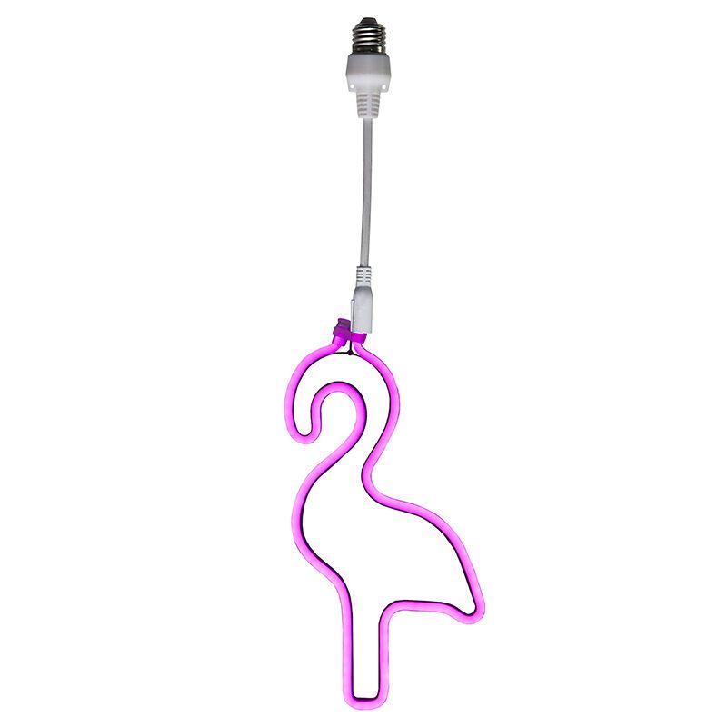 Műanyag LED füzér izzó rózsaszín, Flamingo, IP44