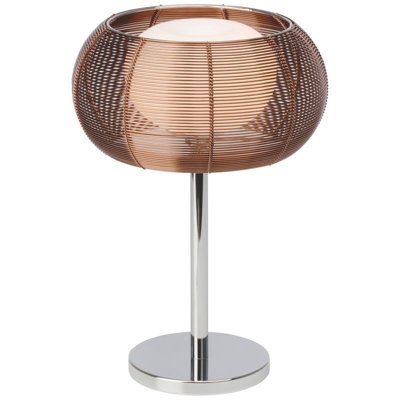 Retro asztali lámpa bronz, Amela, kapcsolóval
