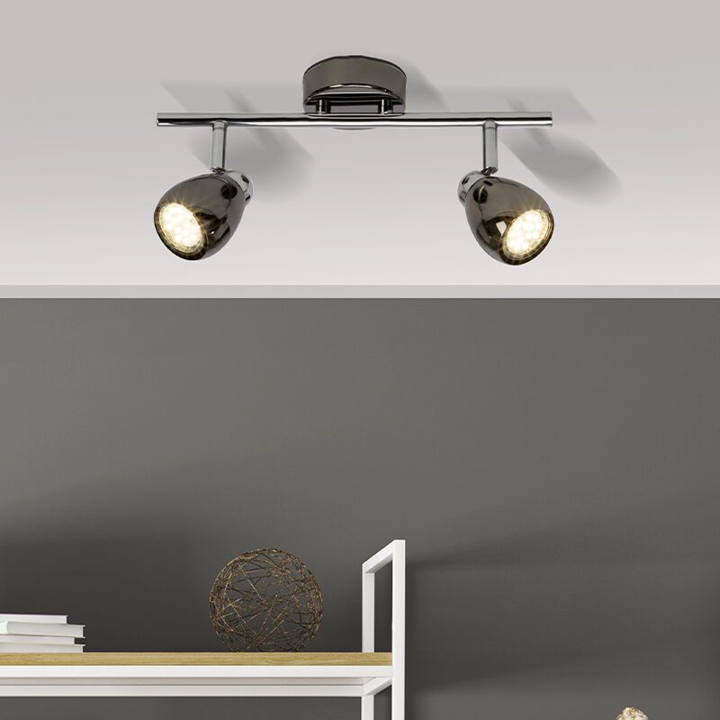 Fém mennyezeti lámpa fekete, Khadra, 3 W, 3000 K LED