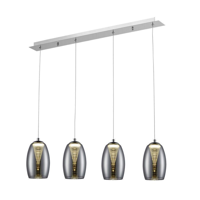 Retro függőlámpa króm, Aliyah, 5 W, 3000 K LED