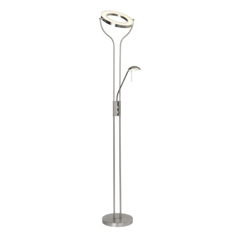 Design álló olvasólámpa króm, Izabela, 18 W, 3000 K LED, kapcsolóval