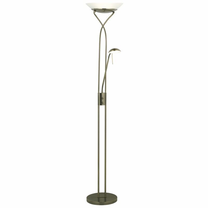 Retro álló olvasólámpa sárgaréz, Joann, 18 W, 3000 K LED, kapcsolóval