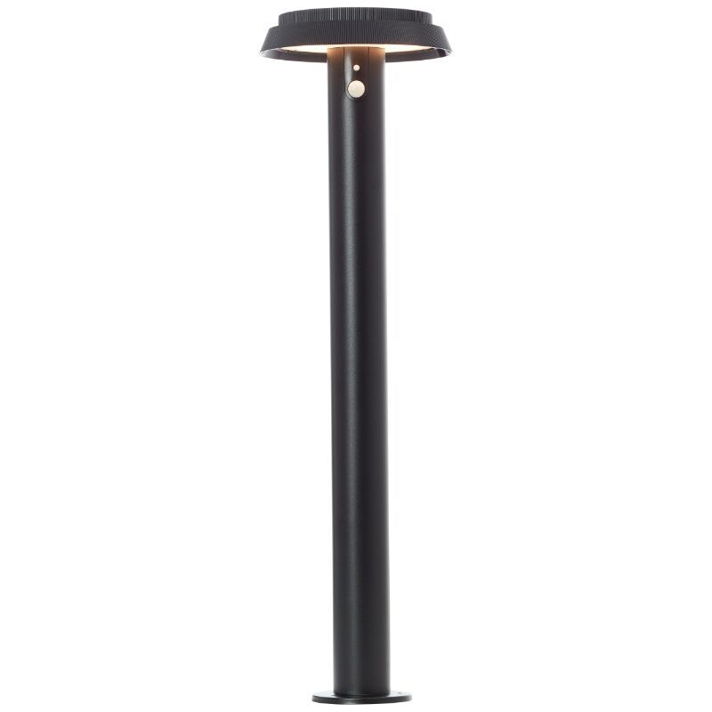 Fém napelemes kültéri álló lámpa fekete, Ridvan, 4 W, 3000 K LED, IP44