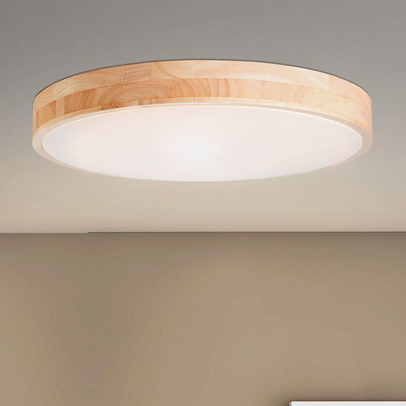 Retro plafon lámpa fa, Asude, 60 W, melegtől hidegig állítható fehér LED, távirányítóval