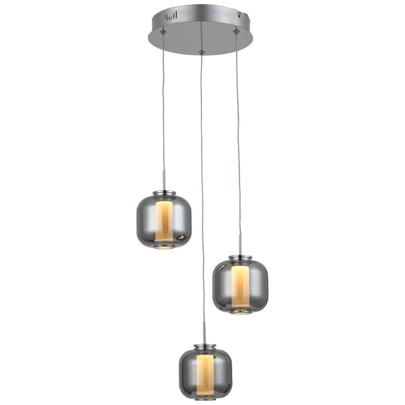 Design függőlámpa króm, Emmely, 17 W, 3000 K LED