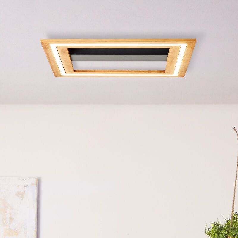 Retro plafon lámpa barna, Enise, 24 W, 3000 K LED
