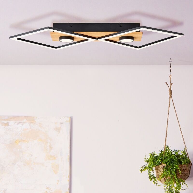 Retro plafon lámpa fekete, Virginia, 32 W, 3000 K LED