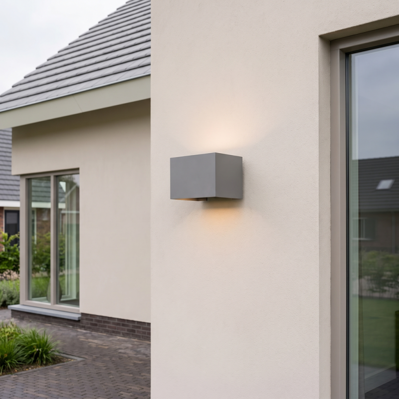 Antracit alumínium fel le fali lámpa, Dion, 7 W, 3000 K LED, IP54