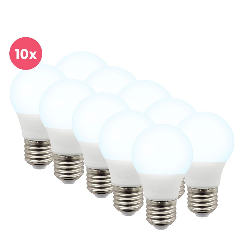 10 darabos Lagiba E27 LED lámpa Bradley, P45, 3W, 6500K