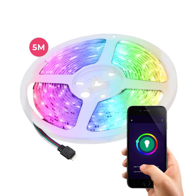 5 méteres intelligens WiFi LED szalag, 15 W, RGB (minden színben)