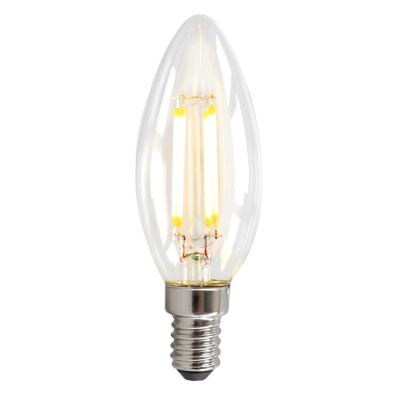 Szabályozható E14 Olucia LED gyertya, 3W, Átlátszó üveg, 2700k