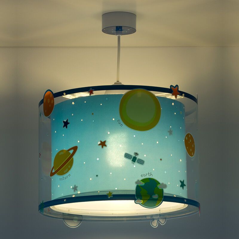 Kék műanyag gyerek függőlámpa, Planeten