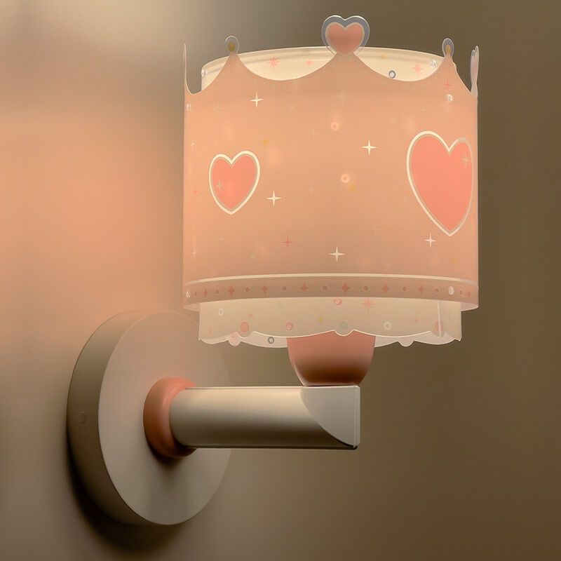 Rózsaszín műanyag gyerek fali lámpa, Prinses