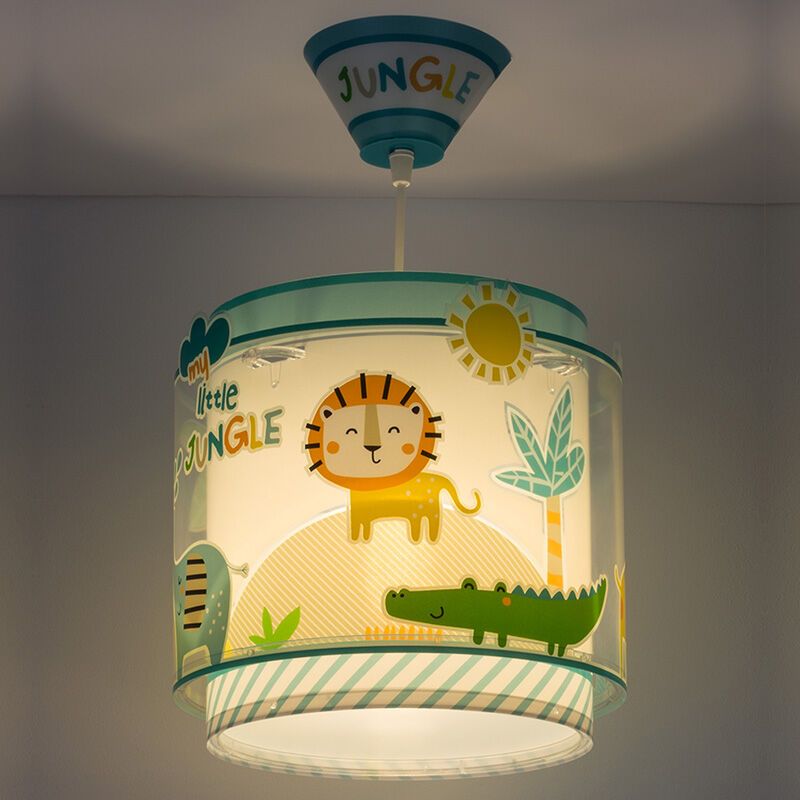 Tarka műanyag gyerek függőlámpa, Jungle
