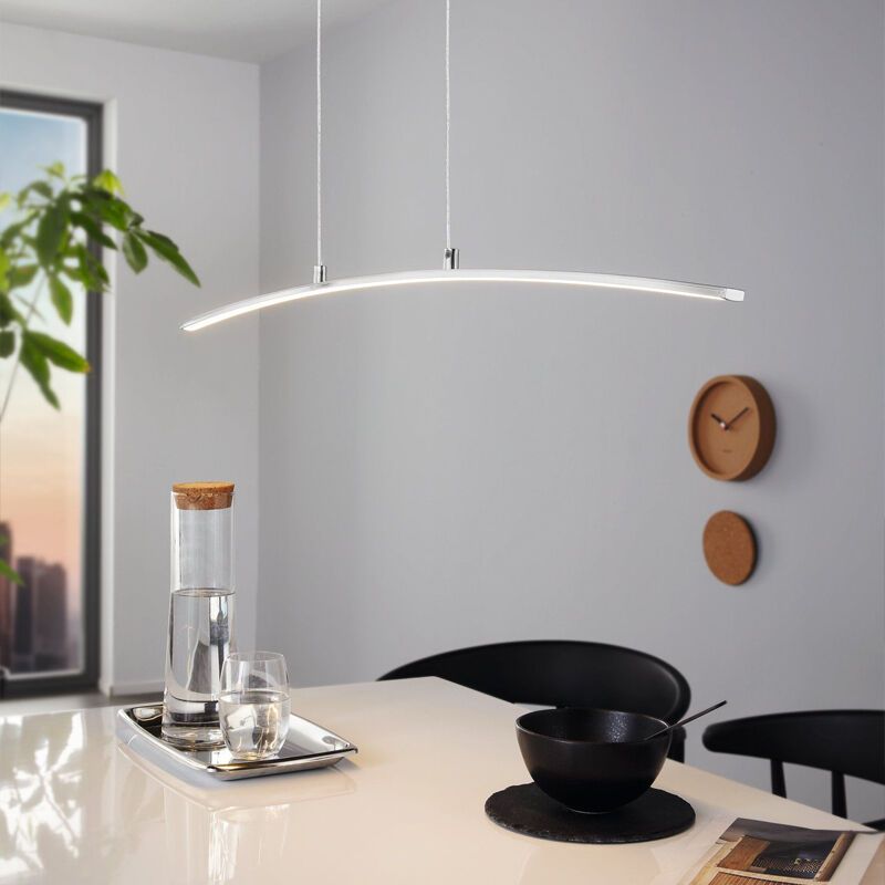Retro alumínium függőlámpa króm, Arantxa, 14 W, 3000 K LED
