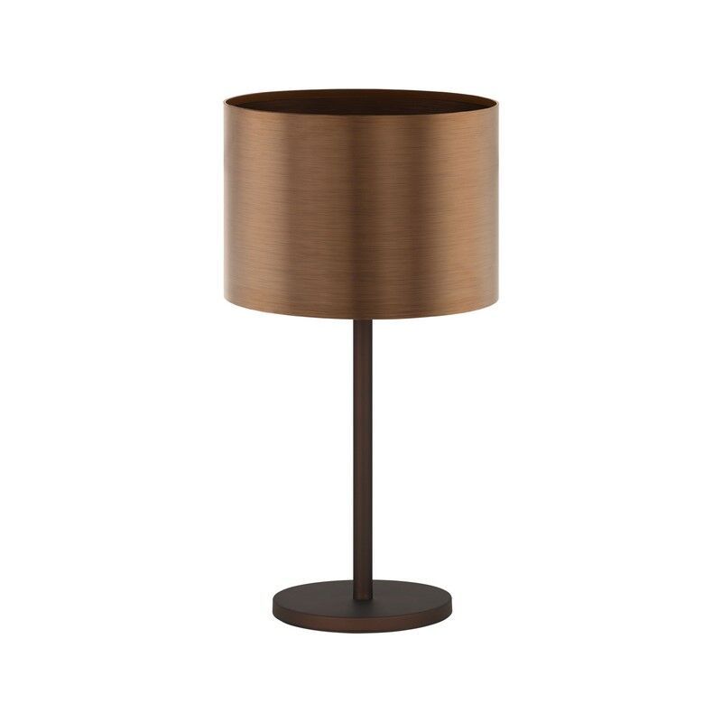 Design műanyag asztali lámpa barna, Noor, kapcsolóval