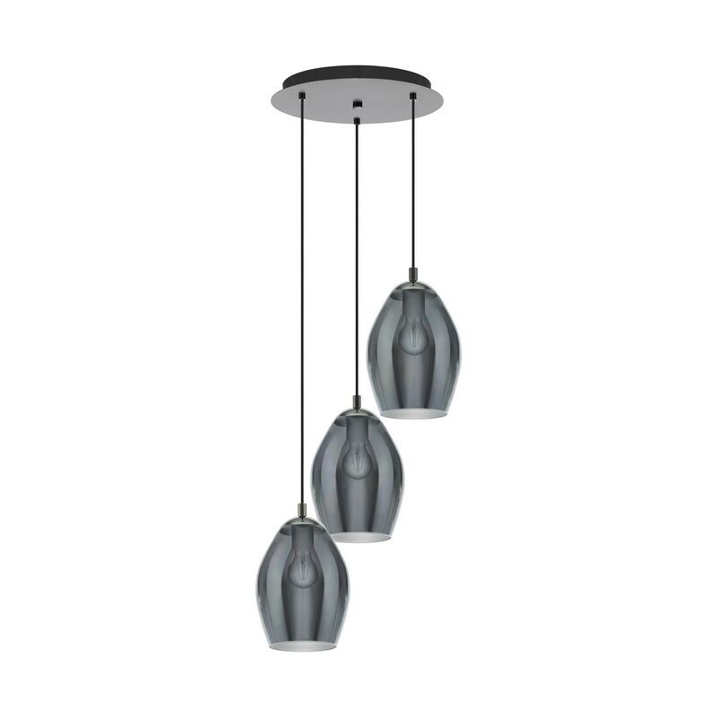 Design acél függőlámpa szürke, Nikky