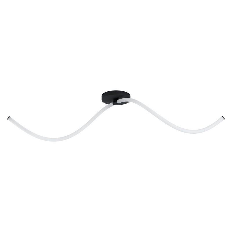 Retro acél plafon lámpa fekete, Allal, 12 W, 3000 K LED