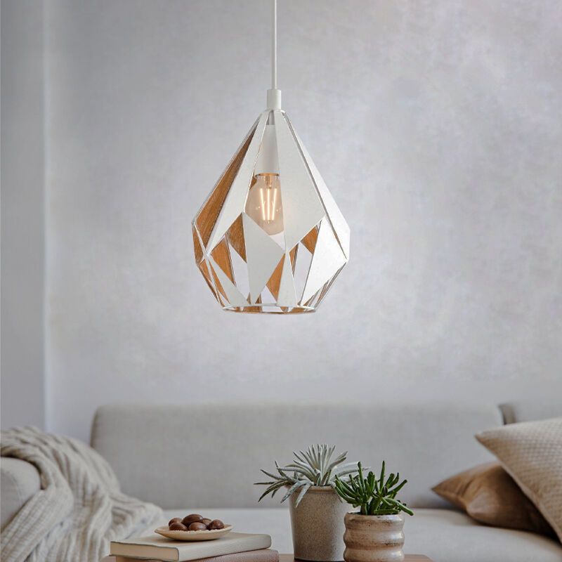 Design fém függőlámpa fehér, Acri
