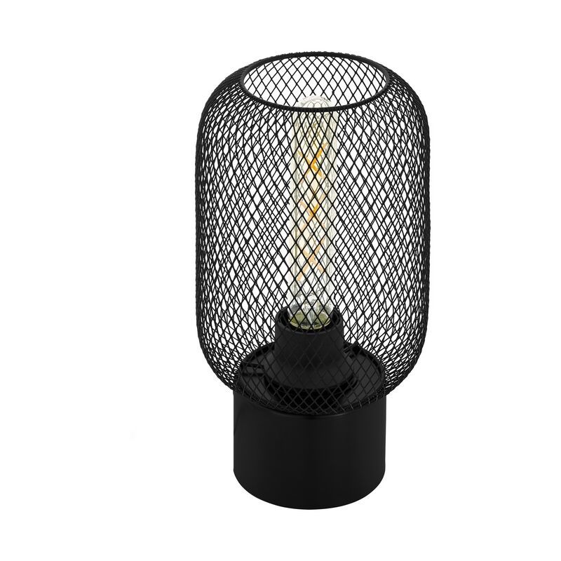 Modern acél asztali lámpa fekete, Zerda, kapcsolóval