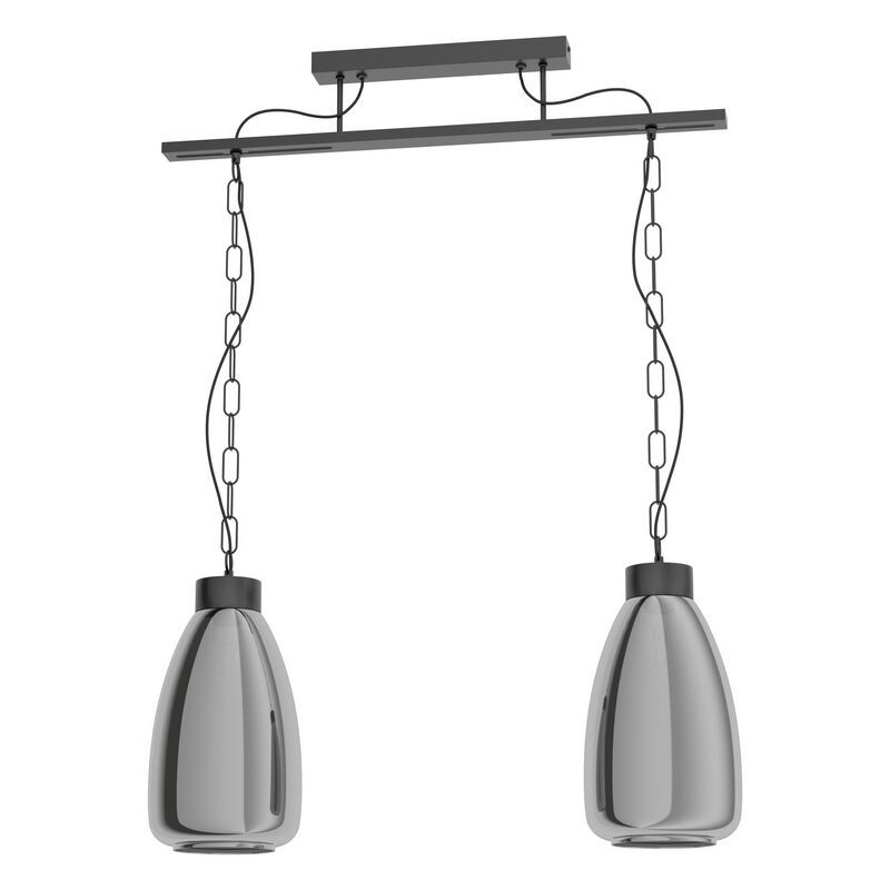 Design acél függőlámpa fekete, Annefleur