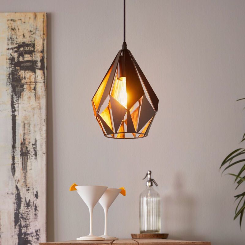 Design fém függőlámpa fekete, Acri