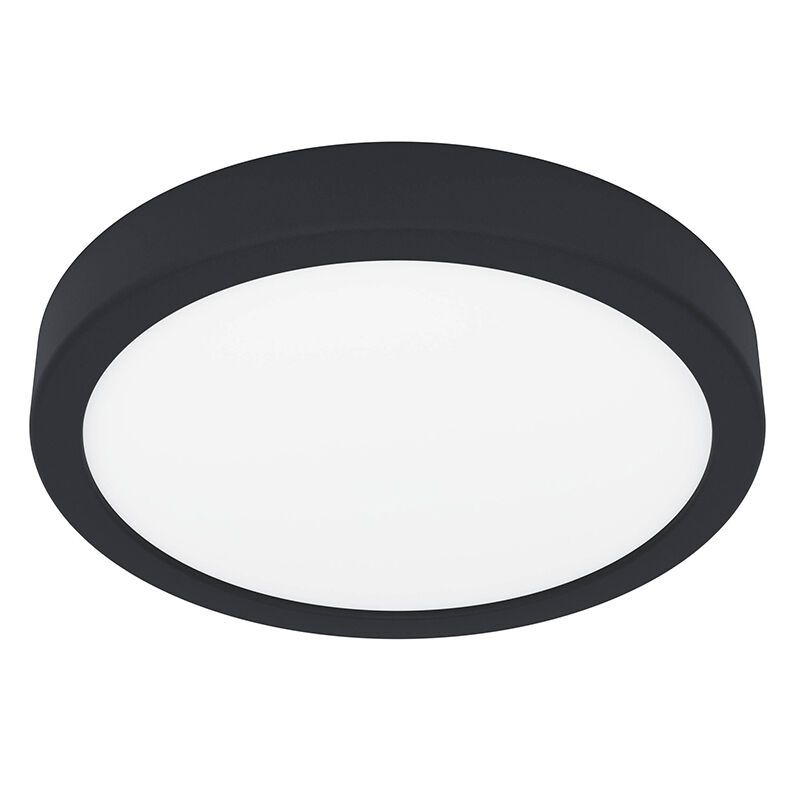 Műanyag fürdőszoba mennyezeti lámpa fekete, Geraldo, 17 W, 3000 K LED, IP44