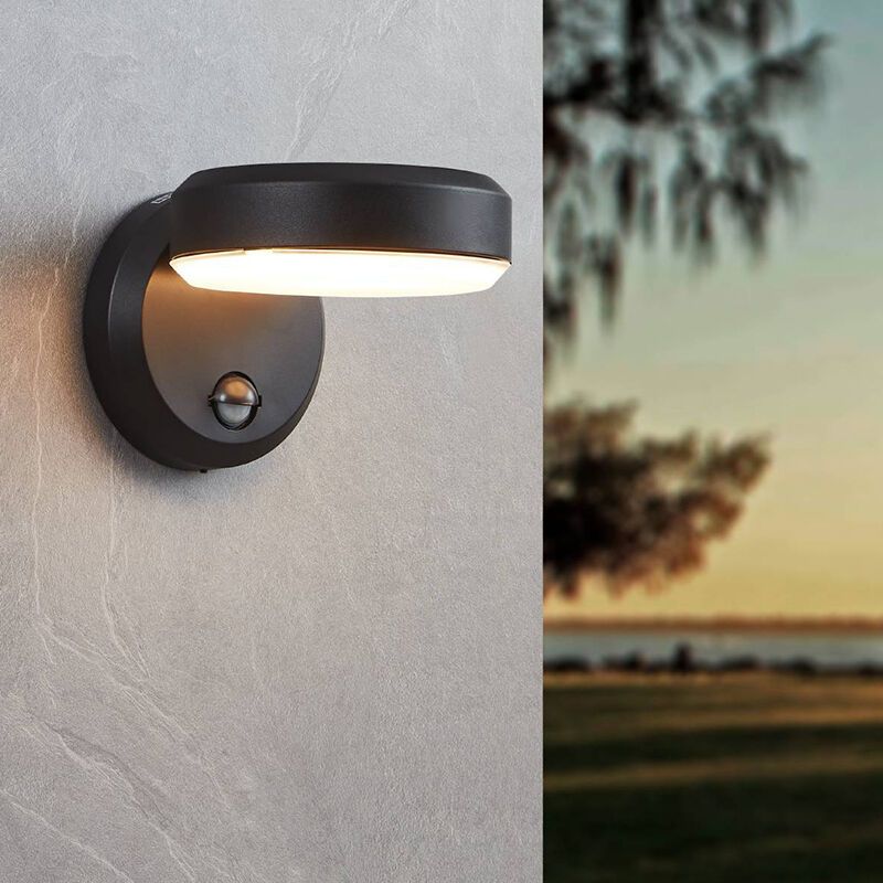 Műanyag mozgásérzékelős kültéri fali lámpa fehér, Gabriella, 3,6 W, 3000 K LED, IP44