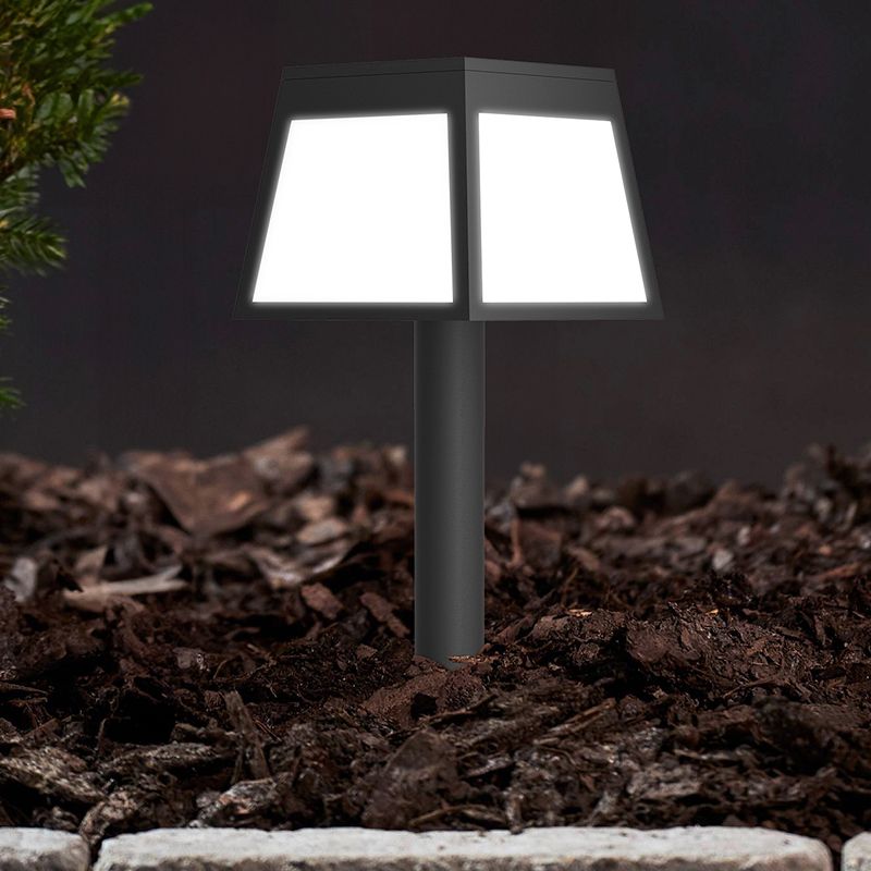 Műanyag napelemes földbe szúrható lámpa fekete, Imelda, 7,5 W, 3000 K LED, IP65